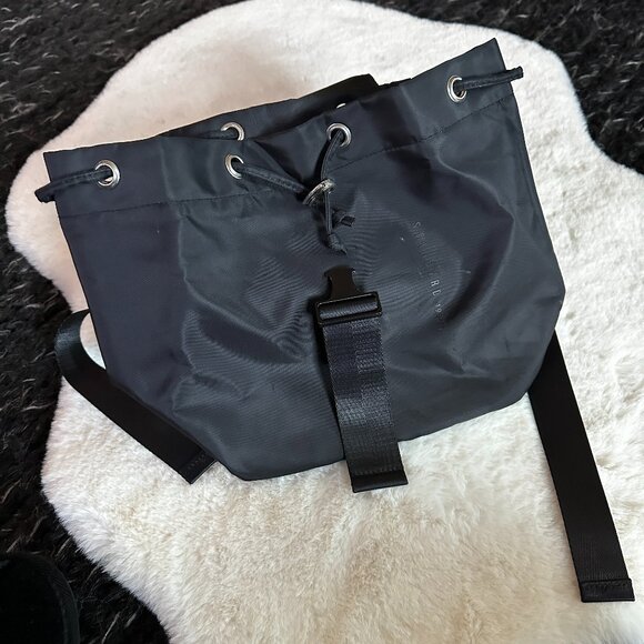 Standard 199//1 Mini Black Nylon Flap Backpack - Picture 12 of 16